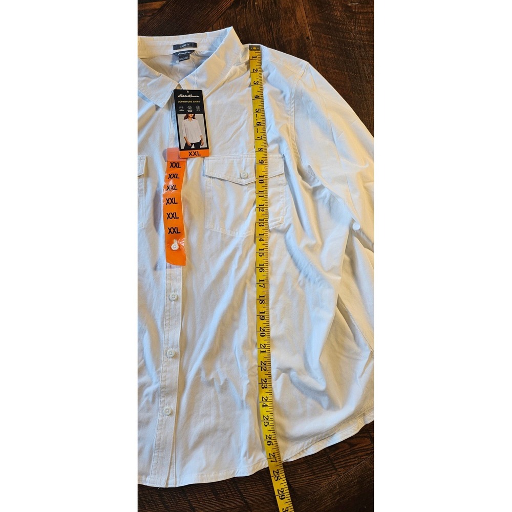Eddie Bauer Women's Departure Long-Sleeve Button White Travel Shirt XXL 2XL‎ NWT - Picture 4 of 5